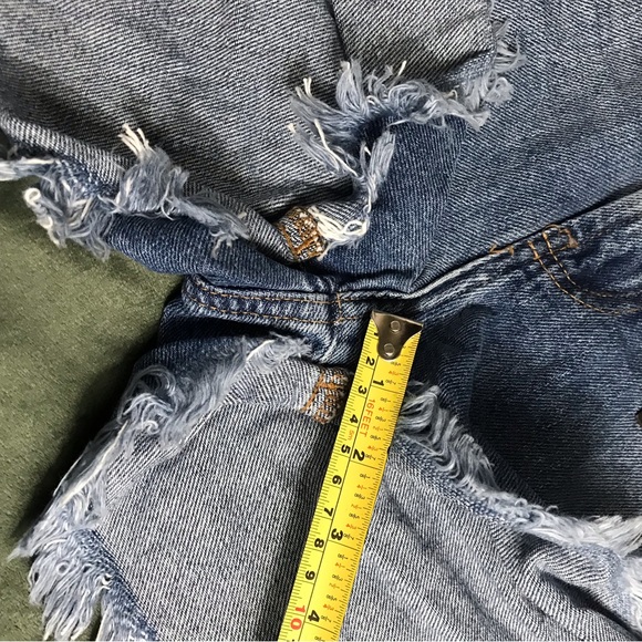 ONE TEASPOON PACIFICA BANDITS BLUE DENIM SHORTS Size 24 Style 22964 100% COTTON - Picture 11 of 15